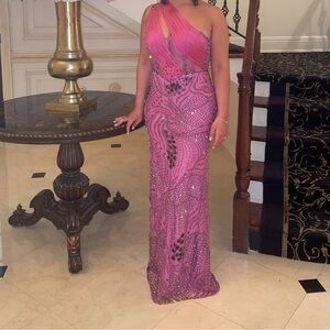 Custom Made Pink Evening Gown